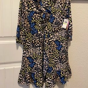 Floral dress, long and breezy.